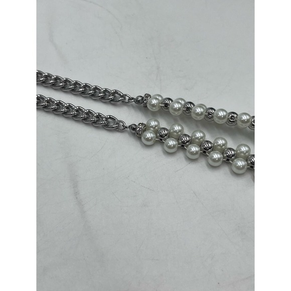 WHITE HOUSE BLACK
MARKET Pearl Tassel Pave Crystal Accents Necklace - Picture 15 of 15